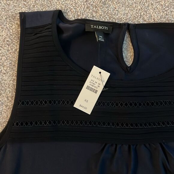 NWT Talbots Navy Detailed Tank - Picture 2 of 4